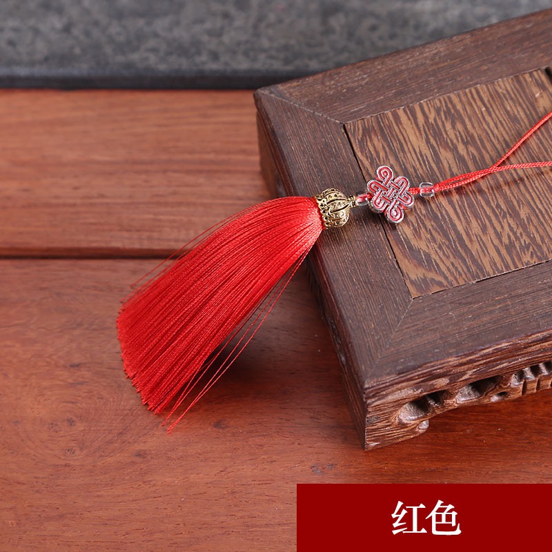 流苏穗子合金属皇冠帽景泰蓝中国结吊穗饰品配饰书签小流苏挂件