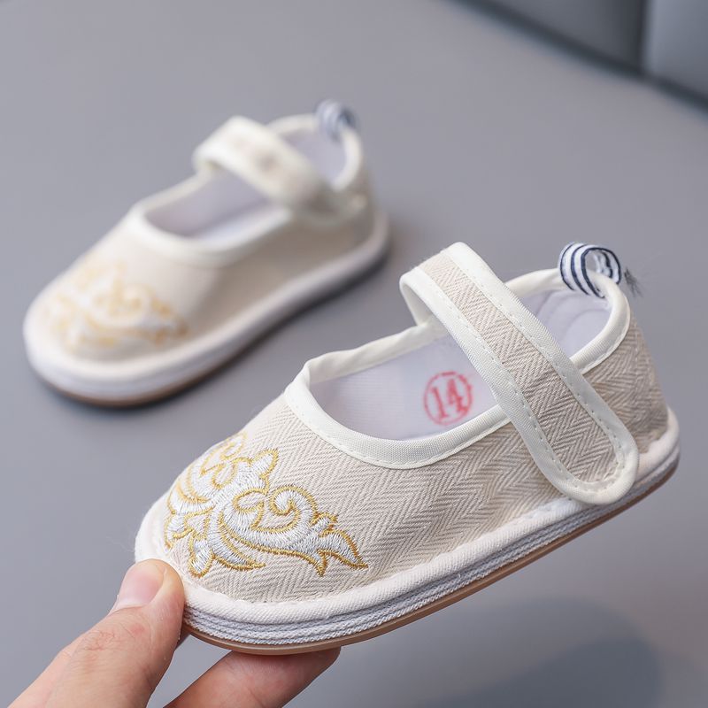 儿童古装鞋子中国风宝宝千层底1-3岁2婴儿男童手工布鞋汉服女1072