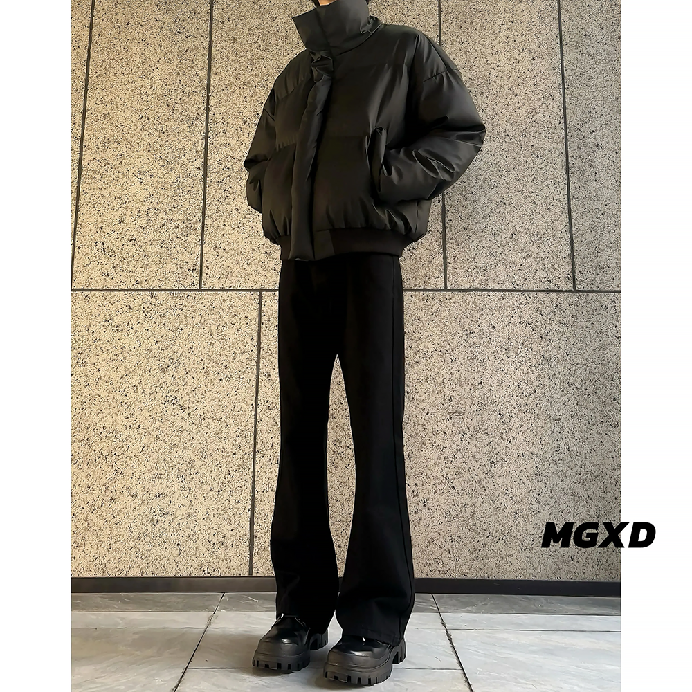 麻瓜兄弟短款PU皮棉服男款冬季加厚立领面包服外套棉衣高级感袄子