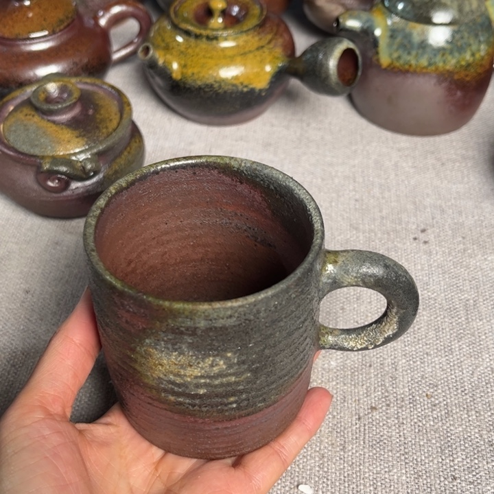 紫砂茶杯压手马克杯