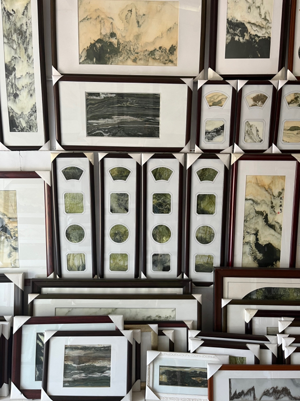 天然大理石画家居饰品奇石摆件链接