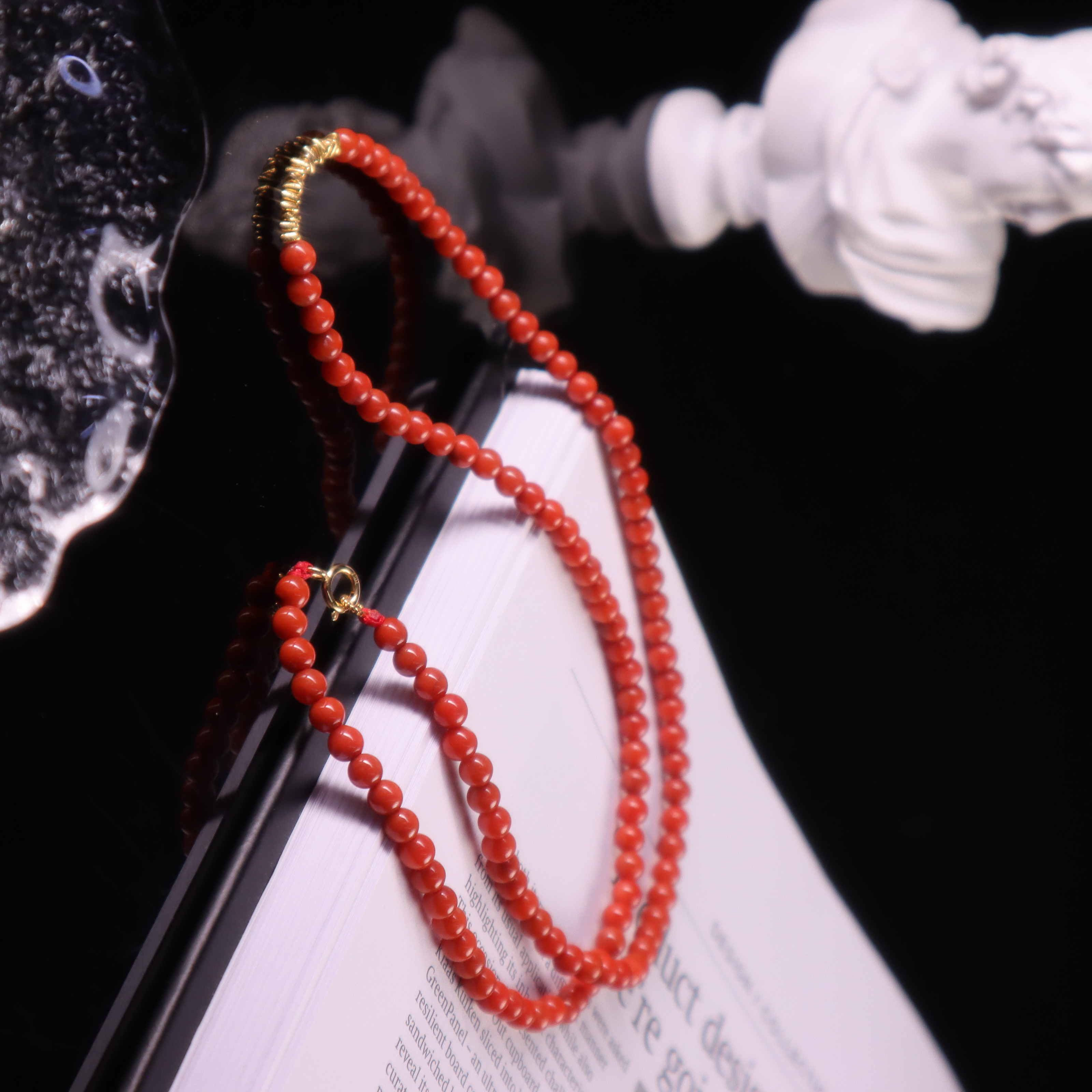 【东方十八岁】【述秋雨】南红18K金项链锁骨链