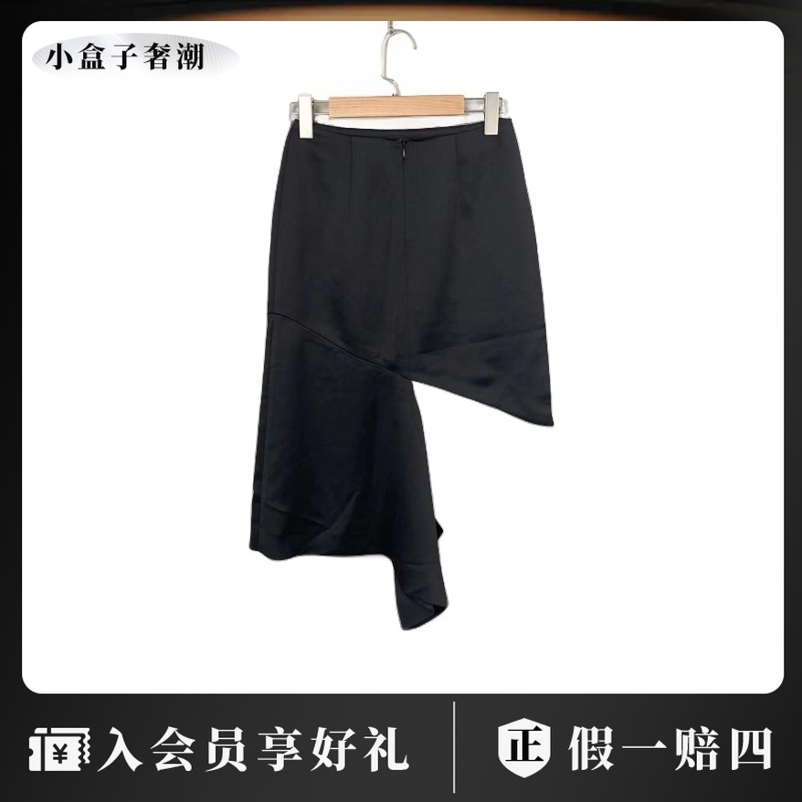 Maison Margiela/梅森马吉拉yf430 黑色半边开口短裙 40码