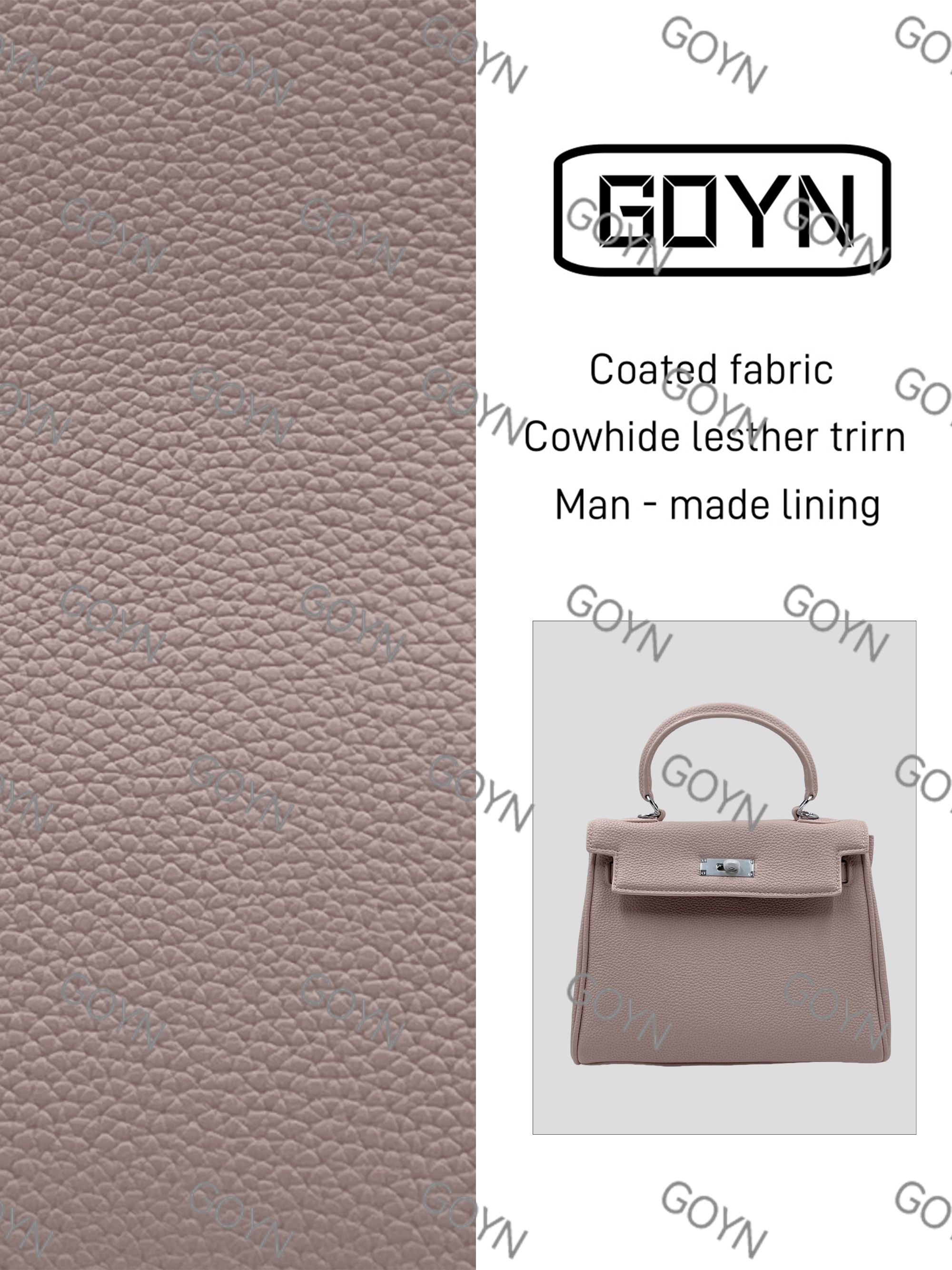 GOYN手工真皮女包手提包  彩色kl  粉色内缝25CM  0202