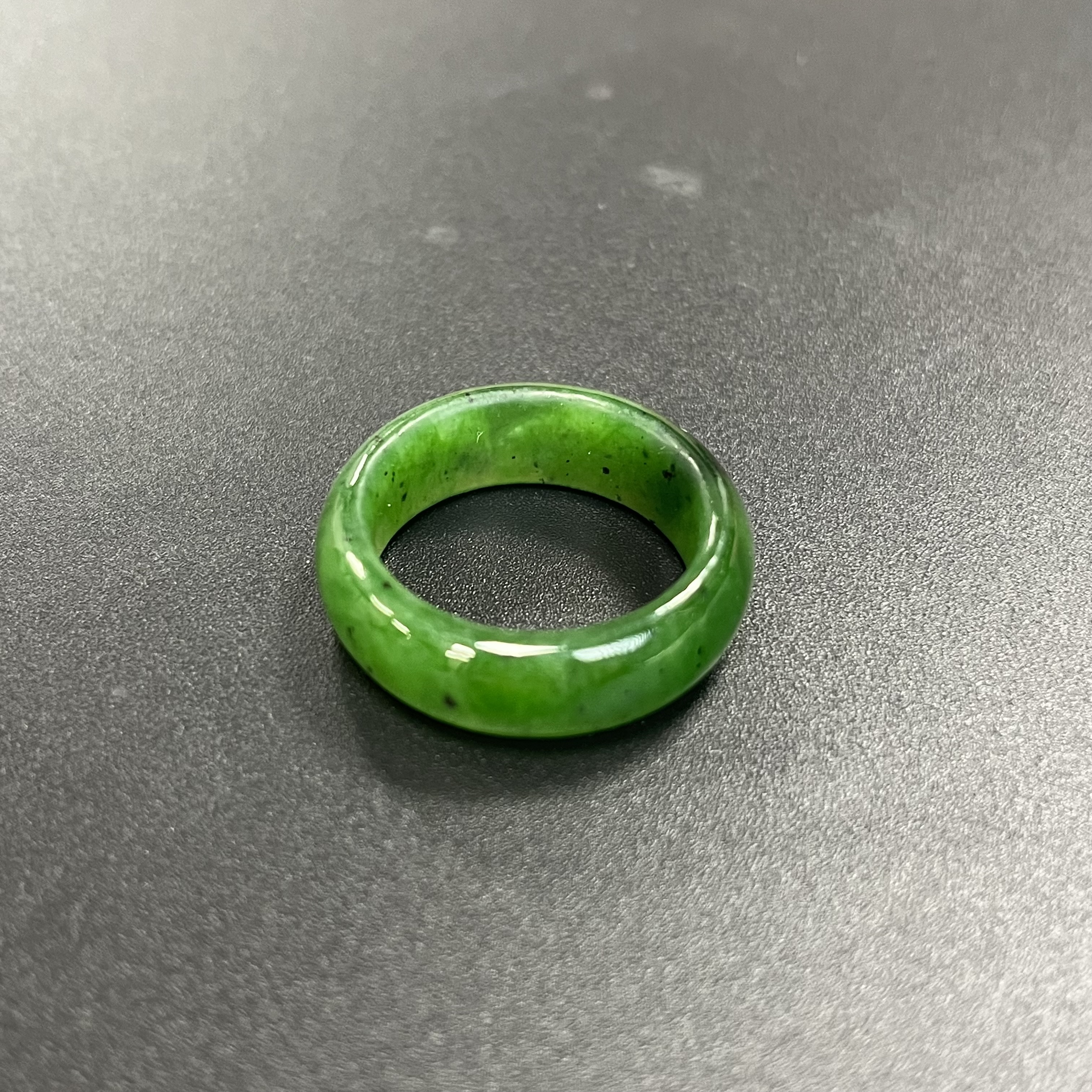俄料和田玉碧玉素款无镶嵌素戒指/素指环/素扳指19-20mm 3-5g