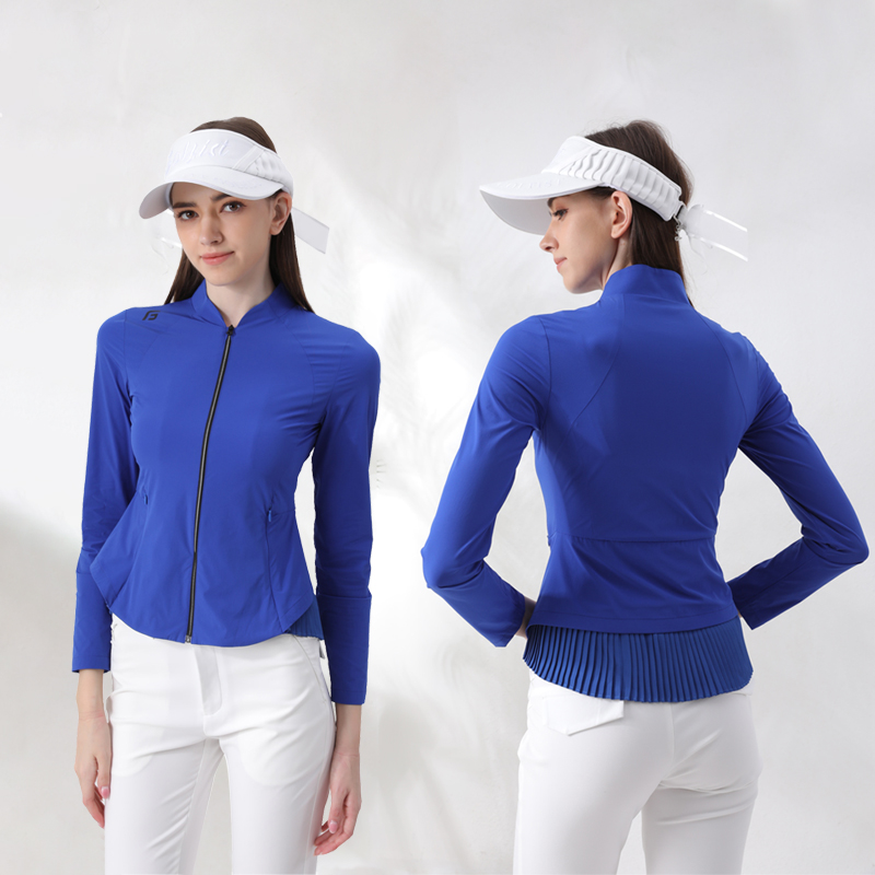 新款高尔夫女士风衣外套轻薄款秋季时尚立领防晒修身户外运动上衣