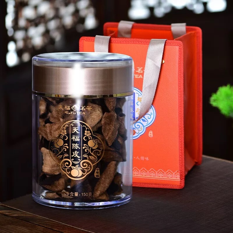 天福茗茶 广东新会陈皮10年陈皮代用茶礼盒装150G