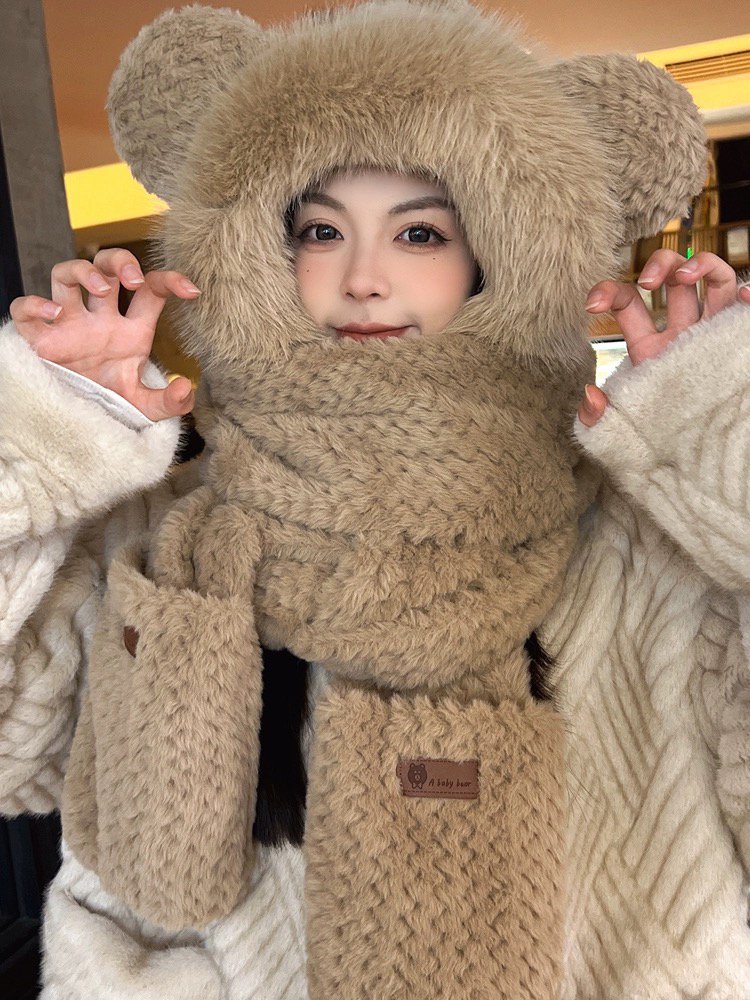 【优优】明星同款帽子围巾