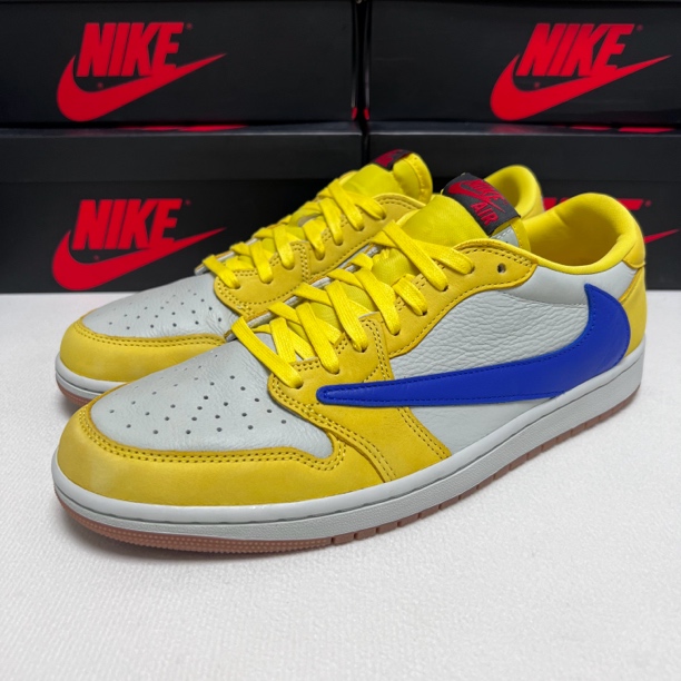 Aj1倒钩7.0 金丝雀 45码 原盒 99新 落地一次 耐克球鞋 倒钩 低帮