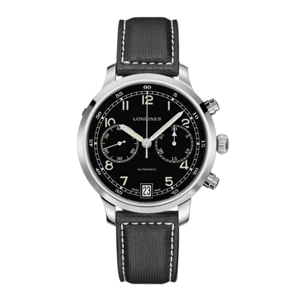 99新 Longines/浪琴 经典全套男表/42表径/自动机械/计时夜光