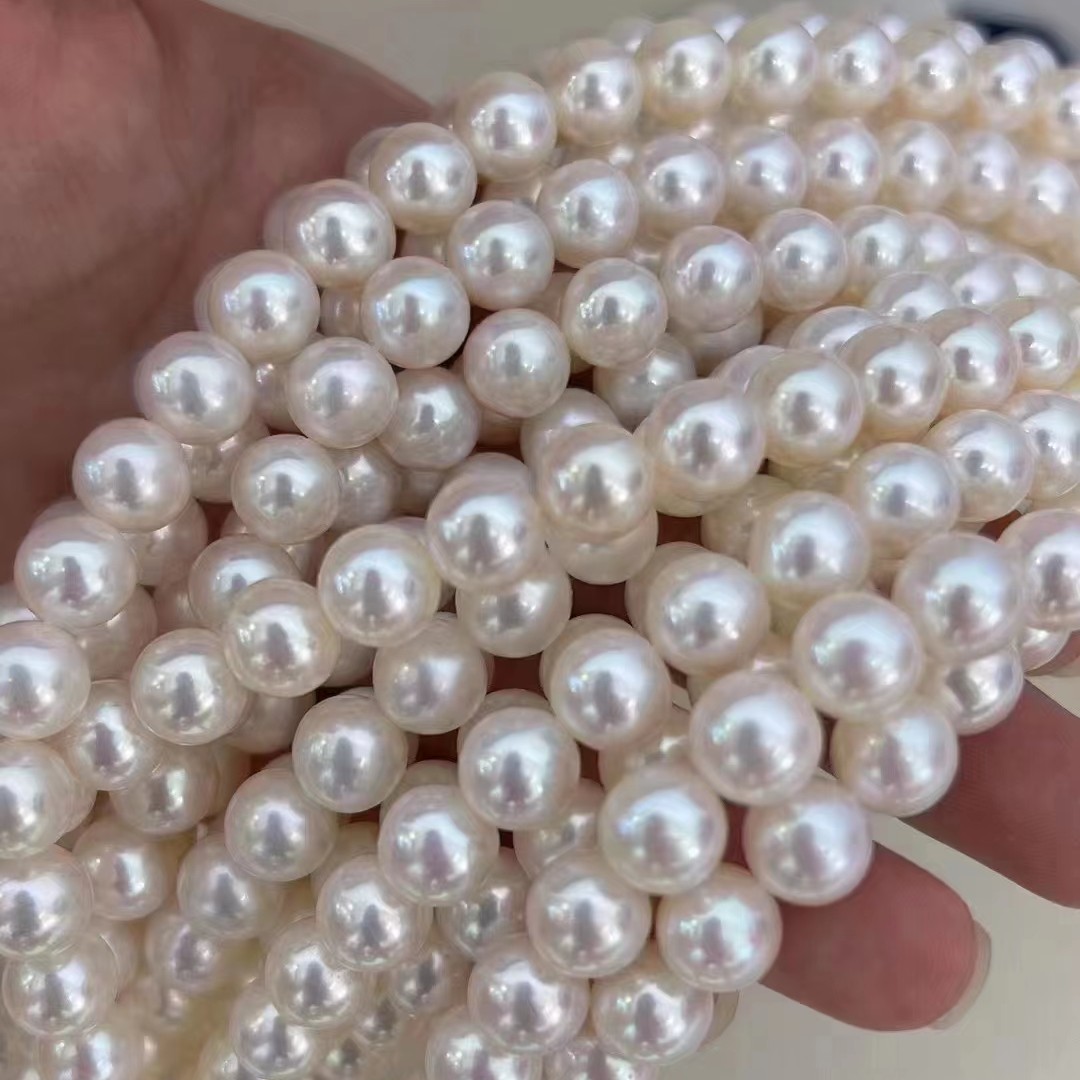 天然淡水11mm正圆极光珍珠项链（自然光，多样性发货发其一）