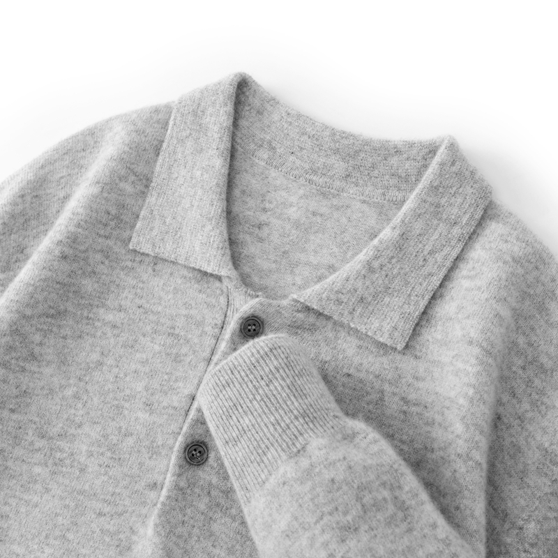 男士一线成衣！秋冬新款羊绒衫POLO领系扣套头商务休闲针织羊毛衫