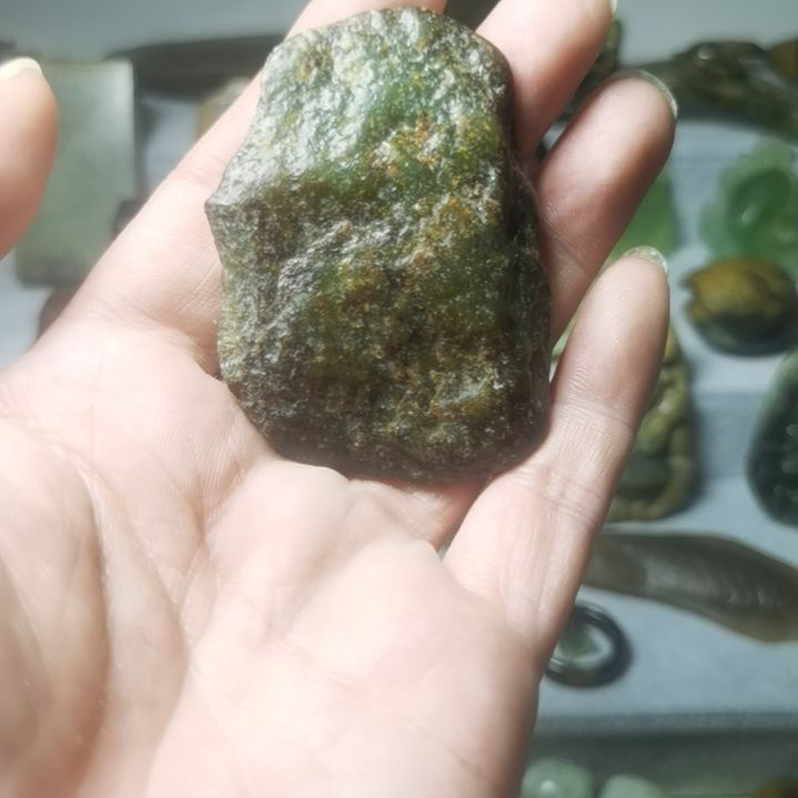 【闪购商品】岫岩河磨玉（透闪石质玉）手把件未镶嵌旅*