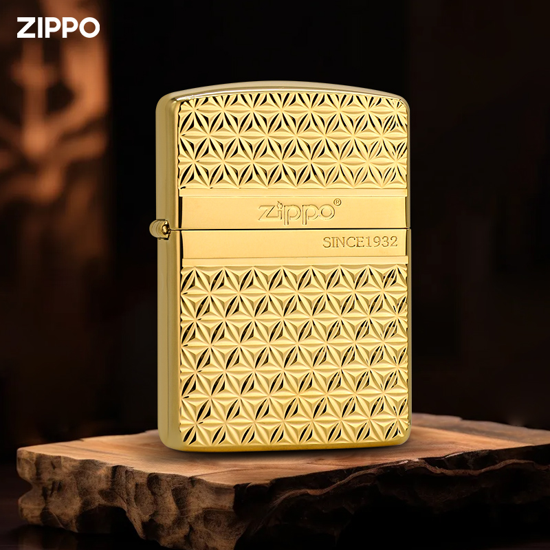ZIPPO/之宝打火机正品限量富贵花镀金盔甲防风中秋国庆送男士礼物