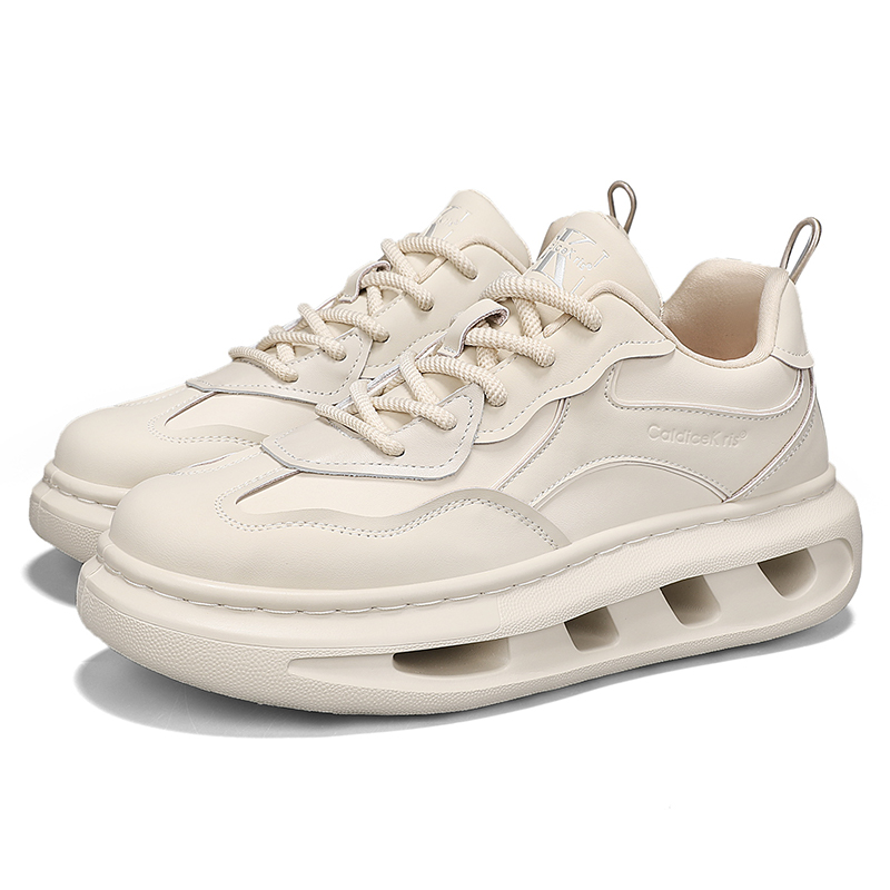 CaldiceKris正品头层牛皮G时尚百搭冬季潮流情侣减震轻软底跑步鞋