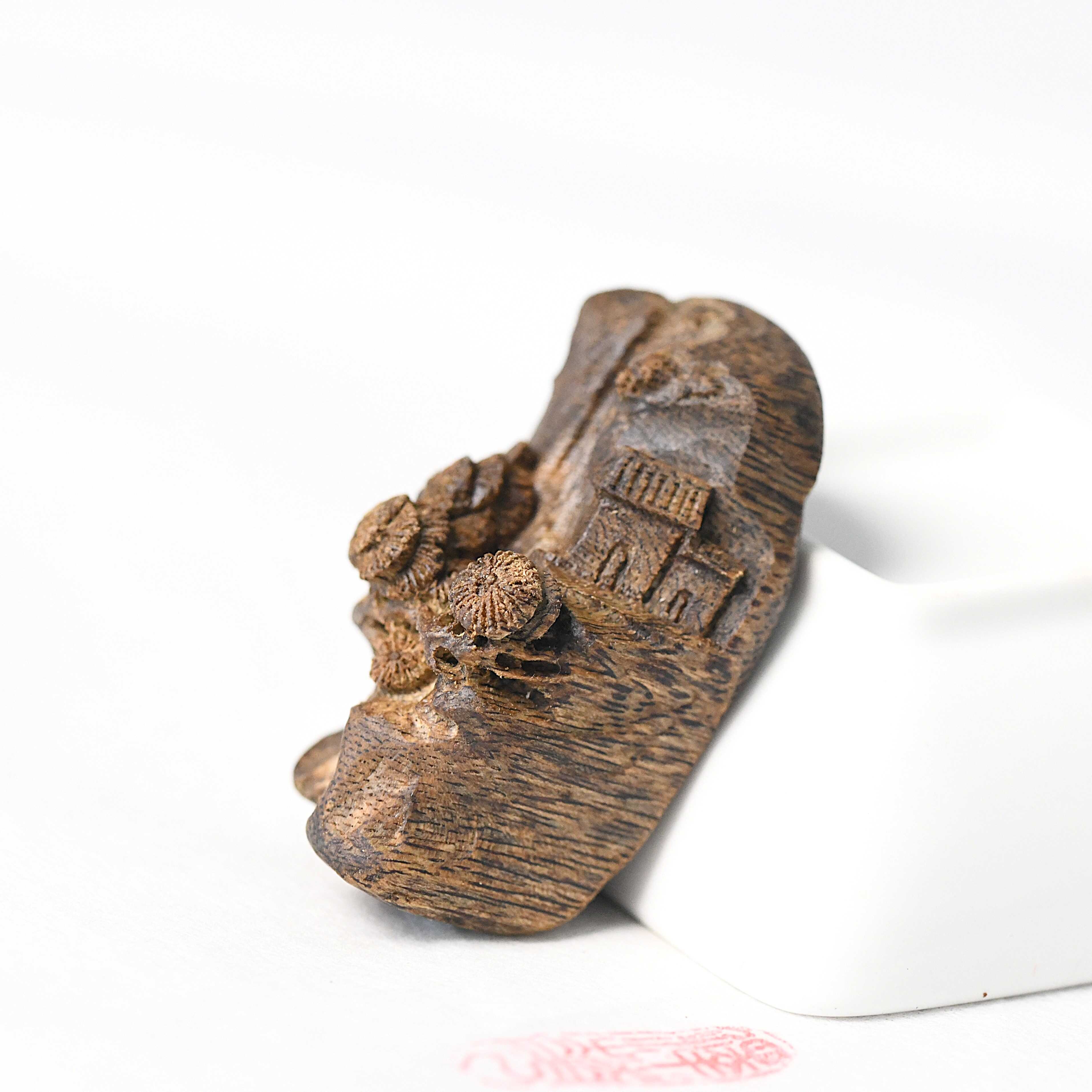 天然沉香奇楠老料挂件手工原创手工雕刻长寿松精致中式
