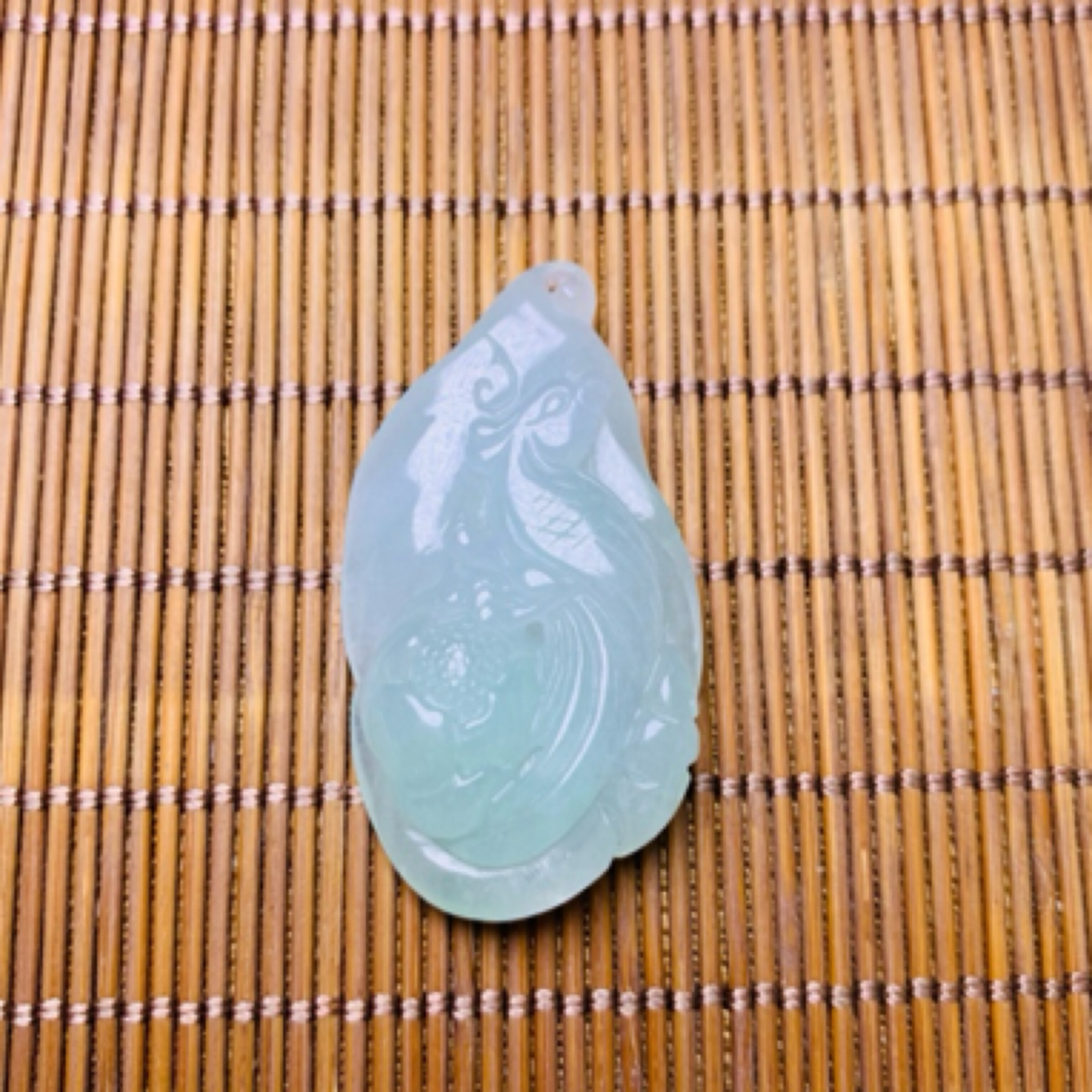翡翠A货 喜上眉梢 花开富贵 精品挂件 