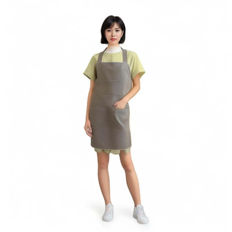 LZ绿洲纯麻纯色多功能绿色环保健康柔软舒适亲肤百搭围裙男女同款