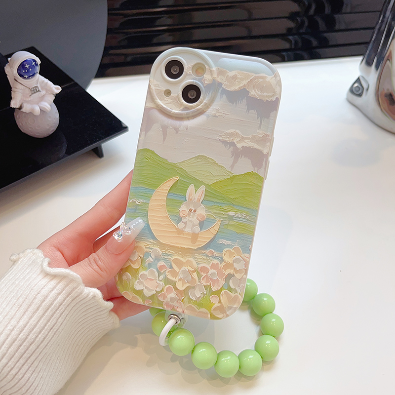 适用于苹果华为OPPO/VIVO小米新款防摔气垫手机壳月亮兔iPhone14