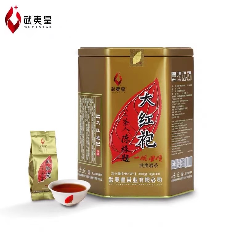 武夷星一帆风顺大红袍浓香型武夷岩茶特级茶叶300g罐装10g*30泡