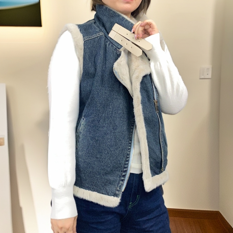 【吴姐定制】8112 加绒加厚时尚韩版休闲马甲外套