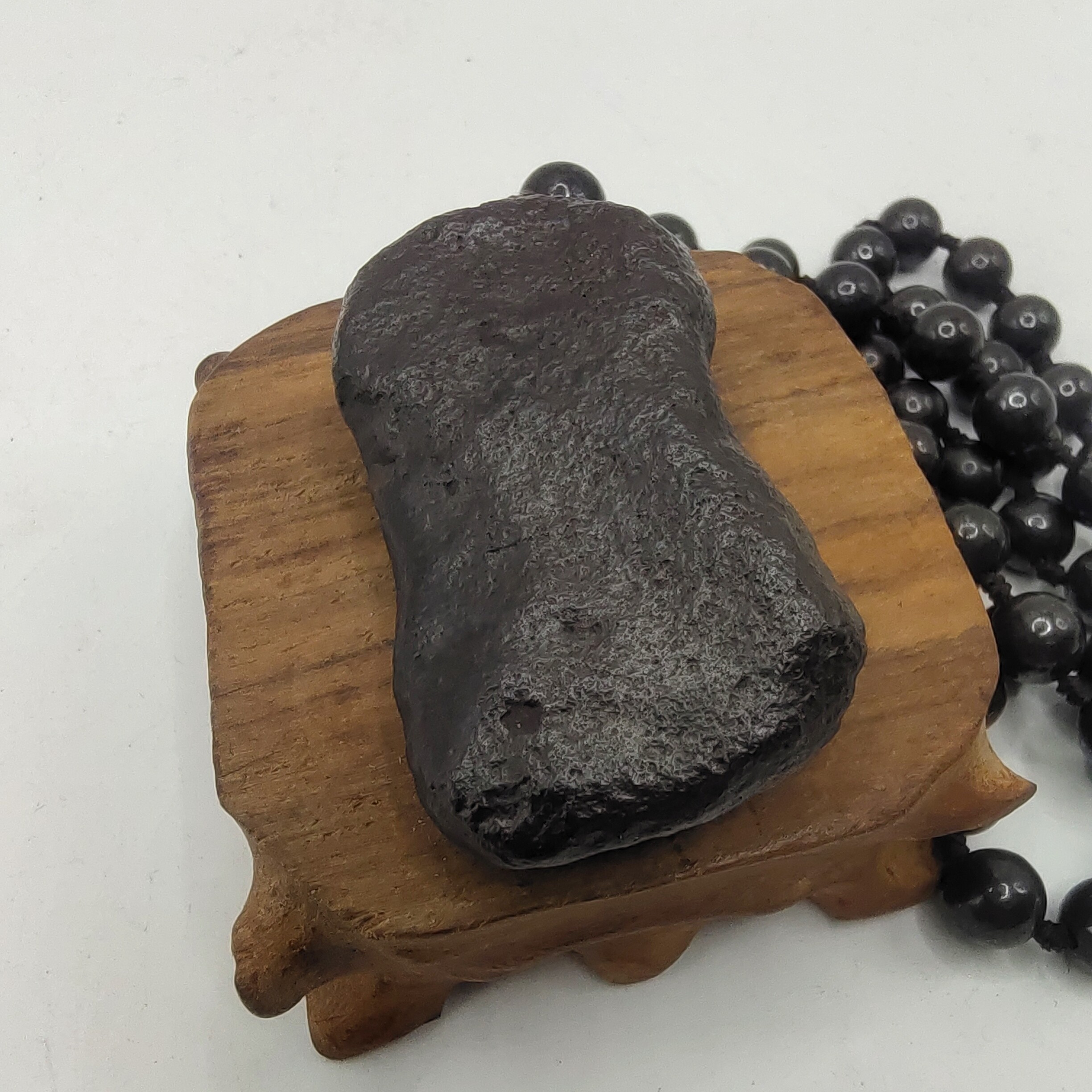 新疆沙漠无人区 沙漠硅化铁石吊坠 天降石