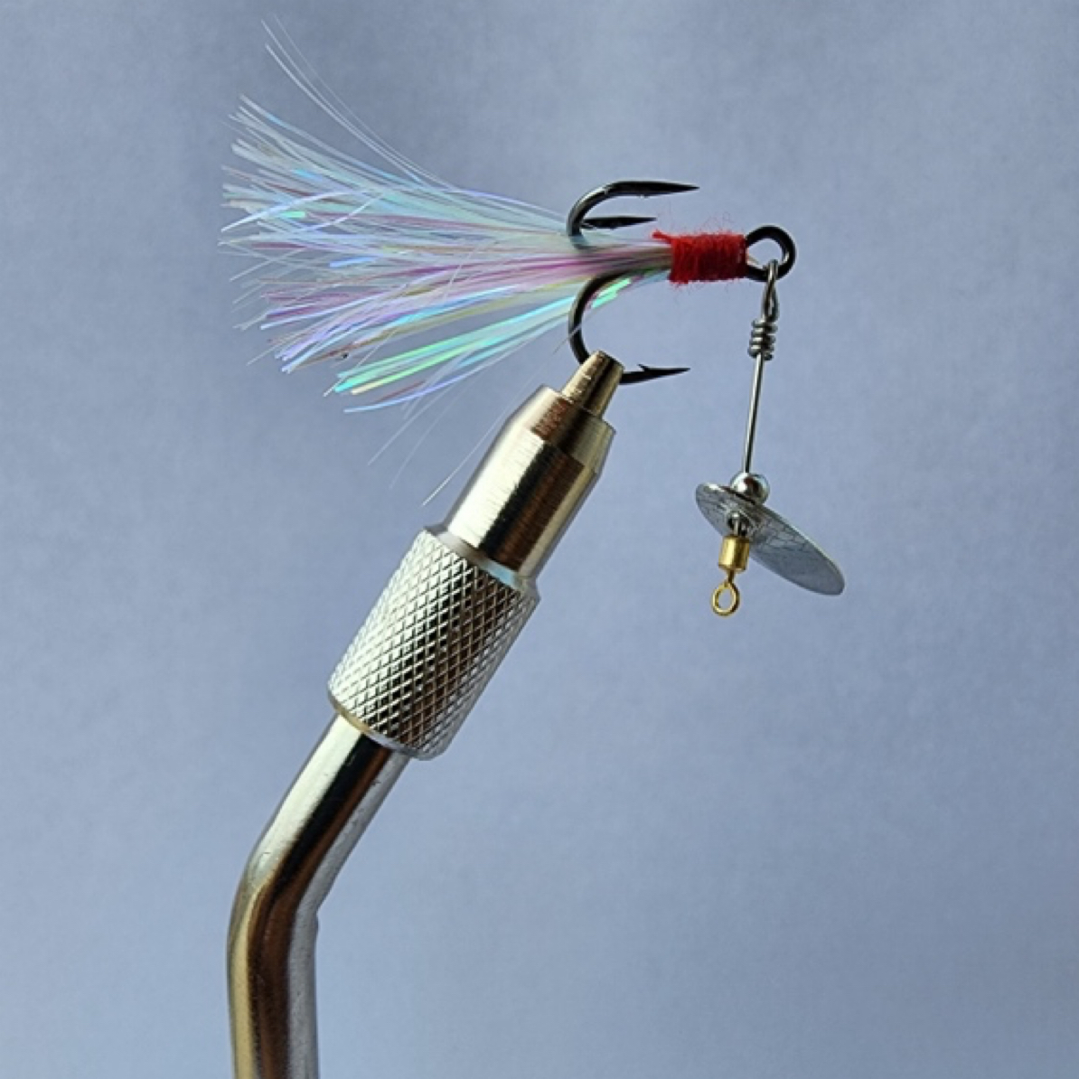 包上鱼自制亮片（8号三本勾）红尾翘嘴路亚饵羽毛