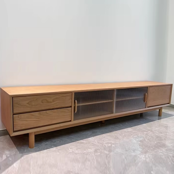 樱桃木光阴电视柜全实木客厅电视柜原木色矮柜简约电视柜