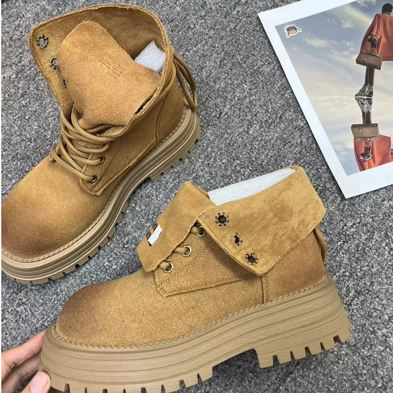 2852厚底靴子时尚百搭