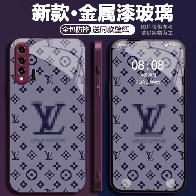 适用于【华为】Nova6【5G】新款紫色背景创意时尚潮牌网红玻璃手机壳