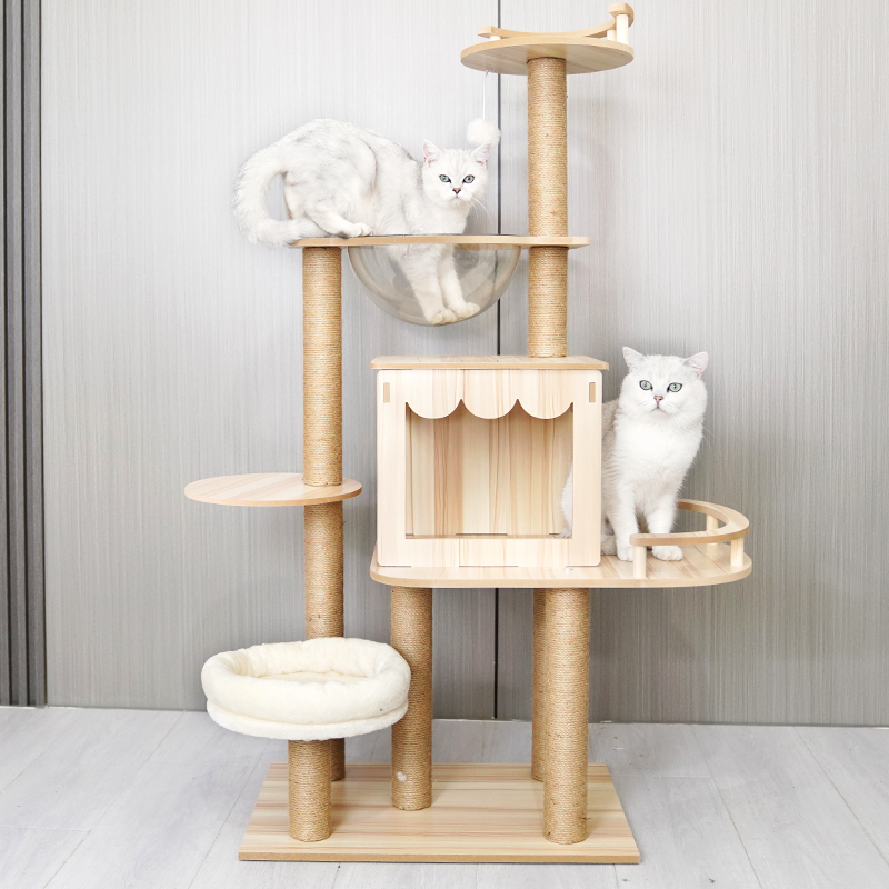 猫爬架猫窝猫树一体四季通用太空舱猫抓板猫爬架子豪华猫别墅玩具