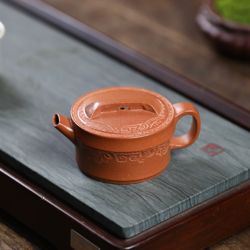 清仓一口价 宜兴手工紫砂壶 原矿降坡泥功夫茶具泡茶壶100ml瓦当