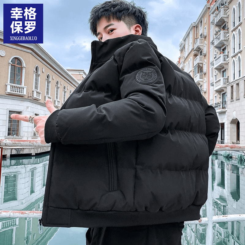 幸格保罗男士棉衣2025冬季新款立领时尚百搭宽松棉服保暖棉袄外套