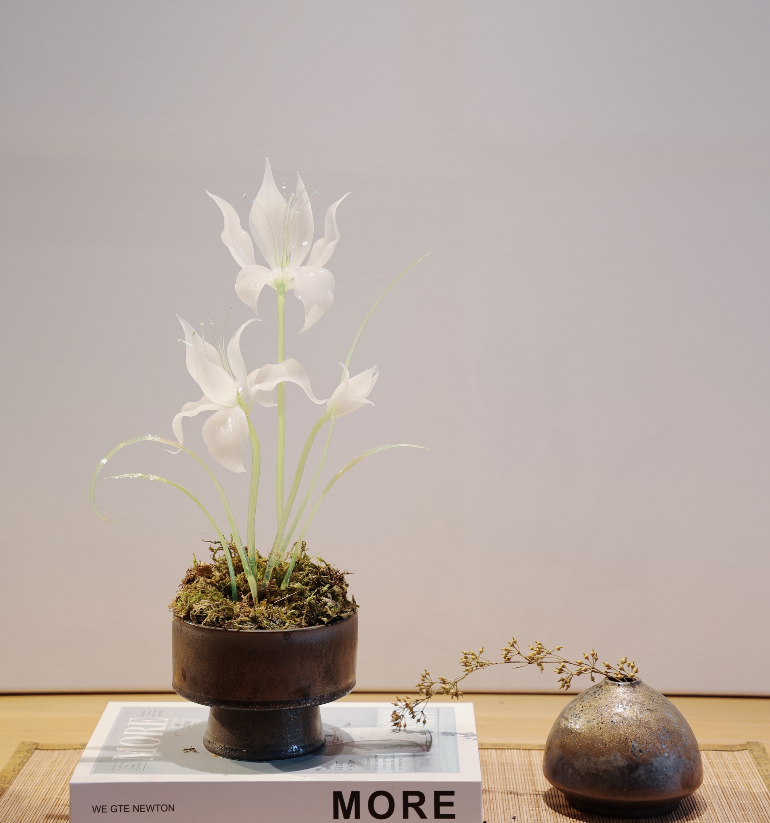 【幽兰生矣于彼朝阳】独家原创设计纯手作兰花琉璃摆件玻璃花