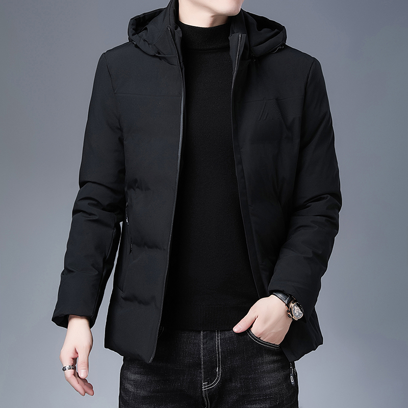 特价断码利郎男士短款衣男冬季羽绒服加厚保暖外套男中年爸爸装翻