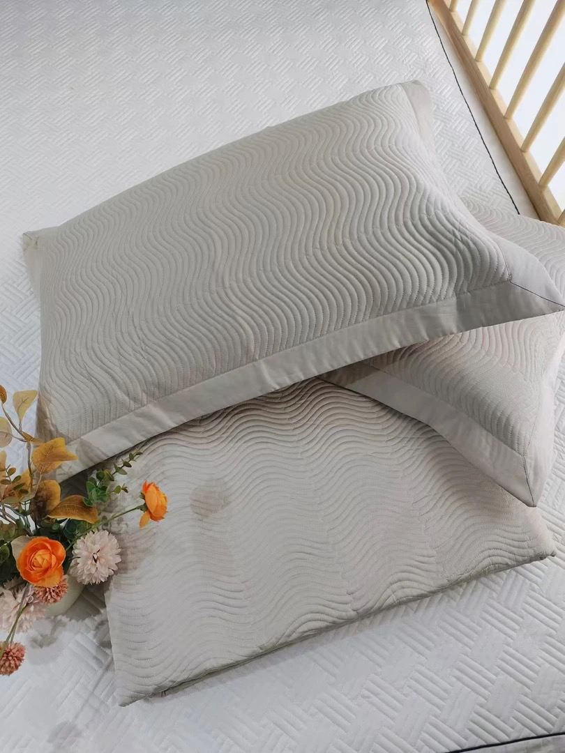 长绒棉净版床盖三件套245*250微瑕疵～7182