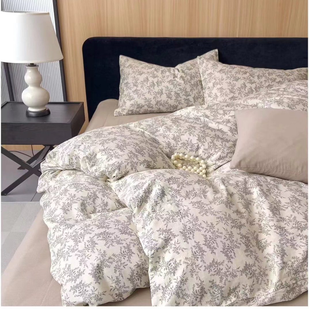 双层纱全棉印花三件套245*250微瑕～T20