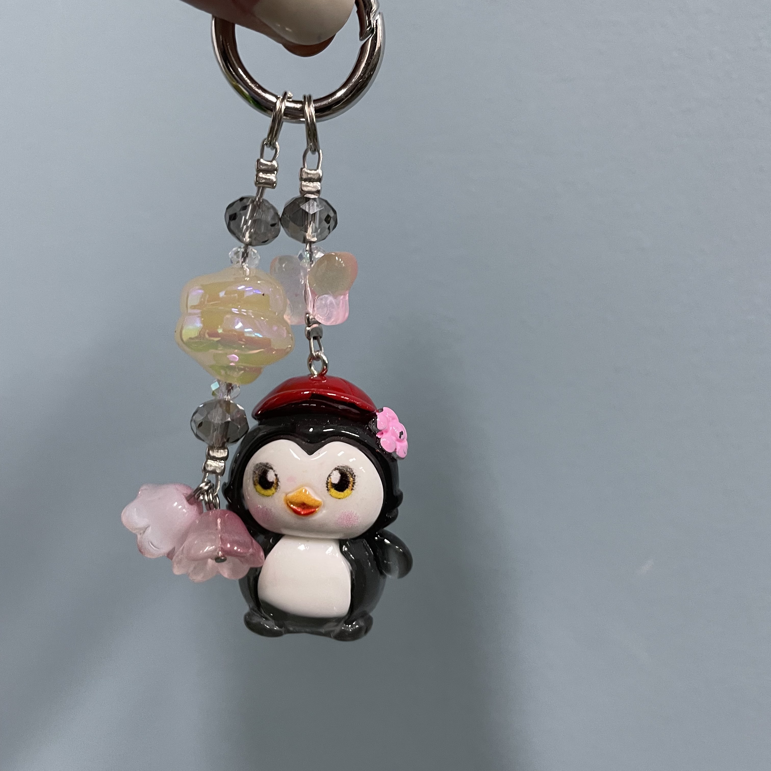 夜光黑色大企鹅手机坠D501