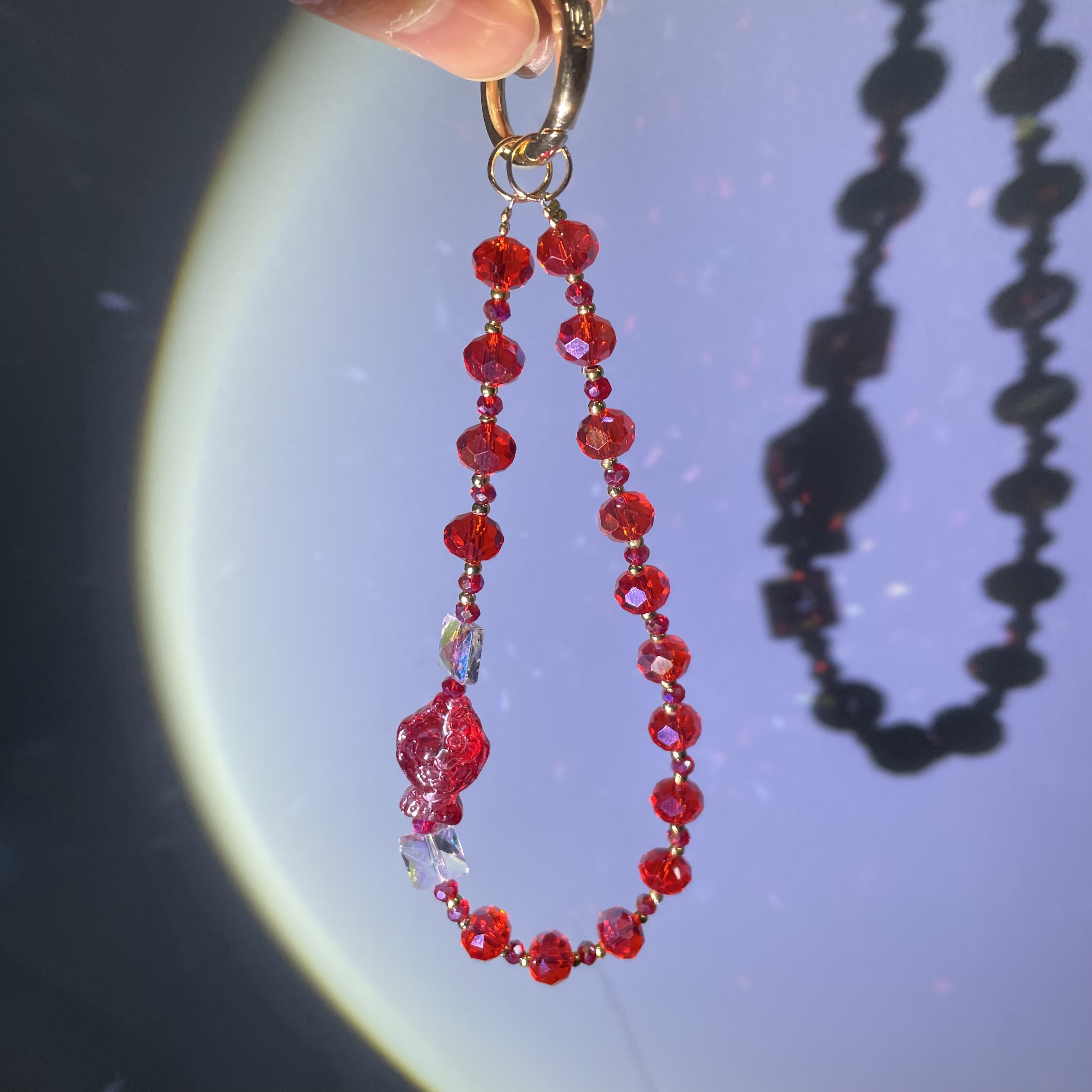 编织红色系《年年有鱼》手机链C24