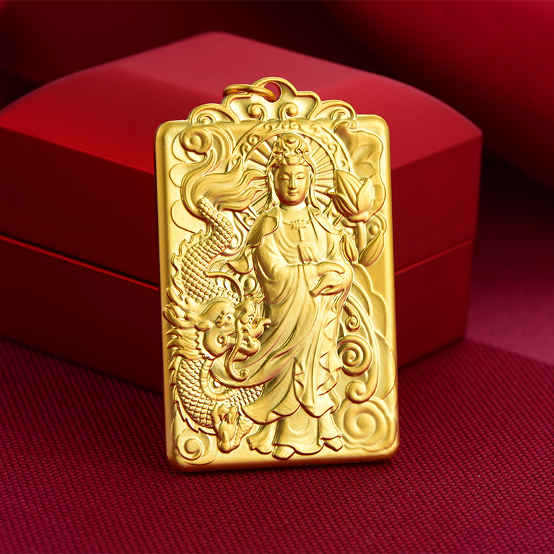 合金吊坠 男士实心霸气观音吊坠