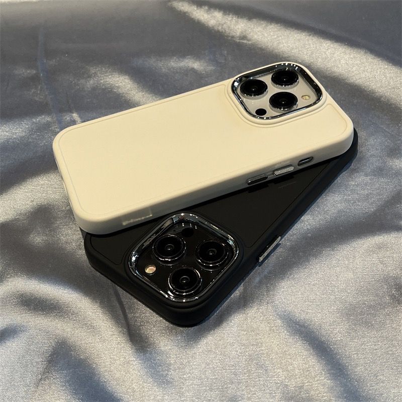 纯色硅胶14手机壳iphone13pro金属镜头按键14pro防摔12全包11简约