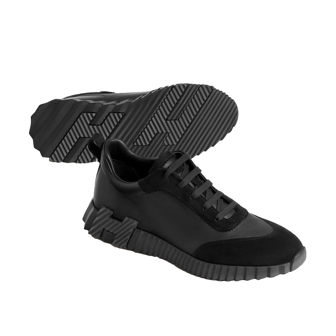 未使用 Hermes/爱马仕 爱马仕 男士黑武士皮质bouncing运动鞋