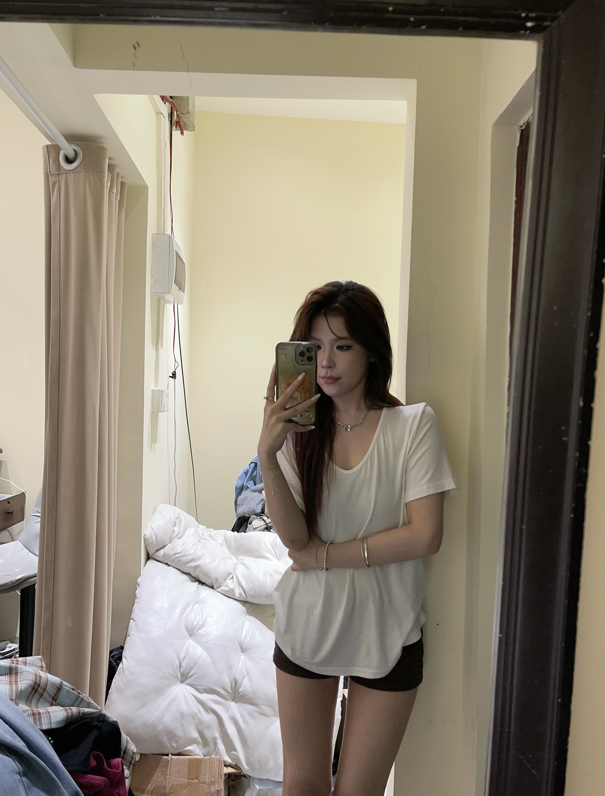 婷婷 春夏辣妹气质显瘦夏季空调T恤