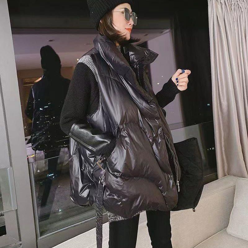 羽绒棉服羽绒马甲女欧洲站2023年新款外穿轻薄时尚宽松羽绒马夹