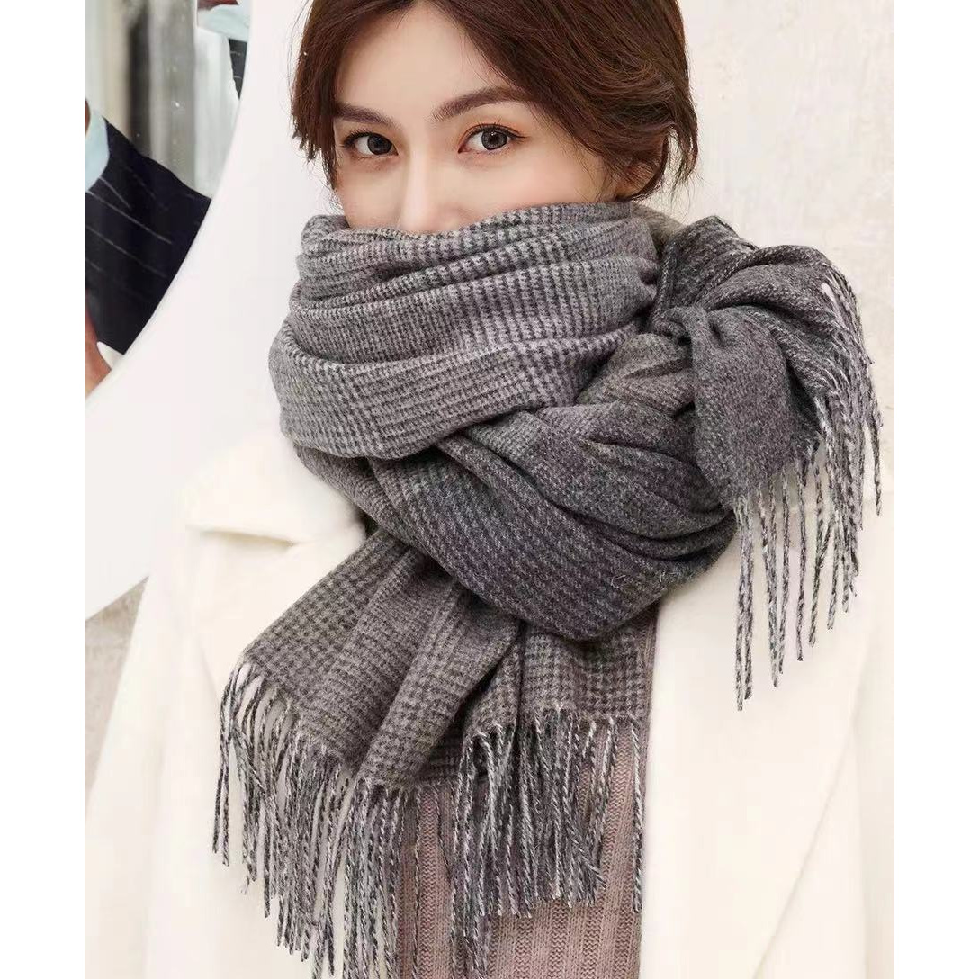 内蒙古厂家直邮专柜品质100纯70✖️2 米厚围巾披肩