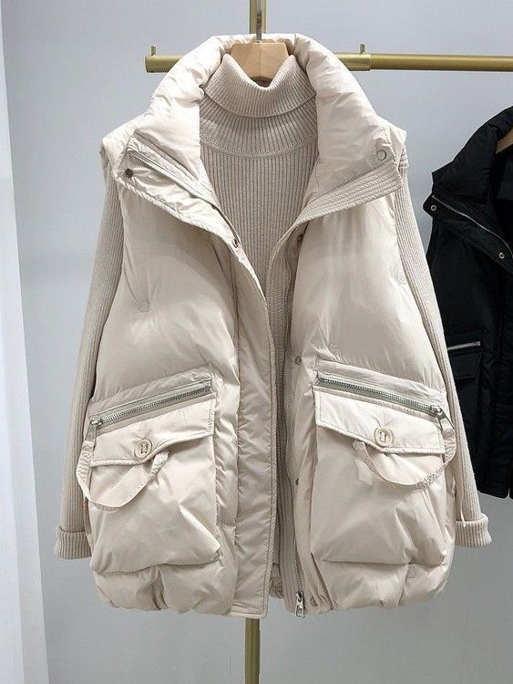 300斤大码胖MM保暖加厚坎肩羽绒服马甲上衣2023秋冬