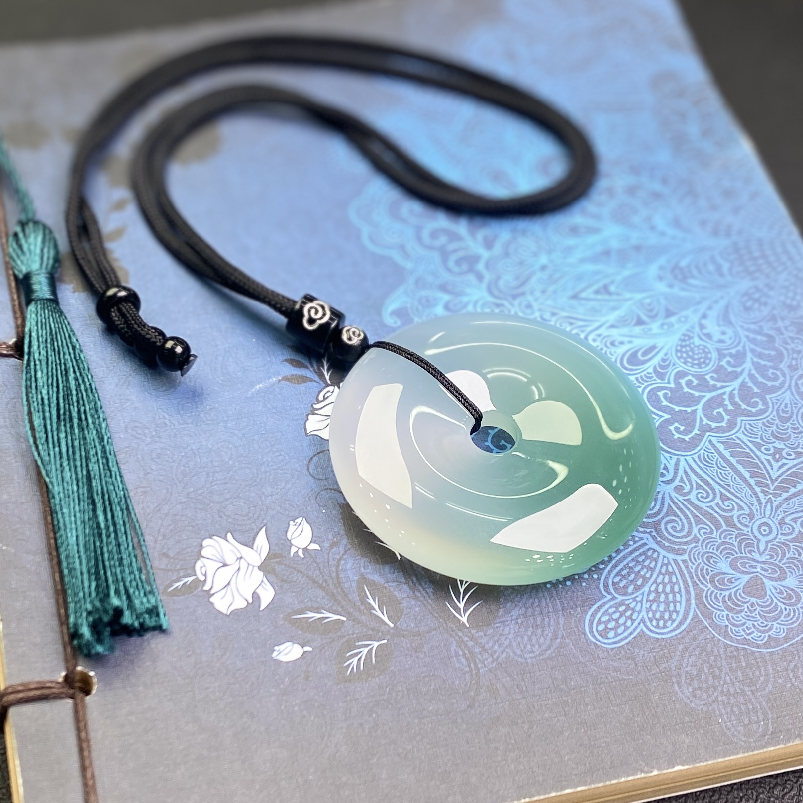 291680/玛瑙梦幻半山半水平安扣 多样性一件发