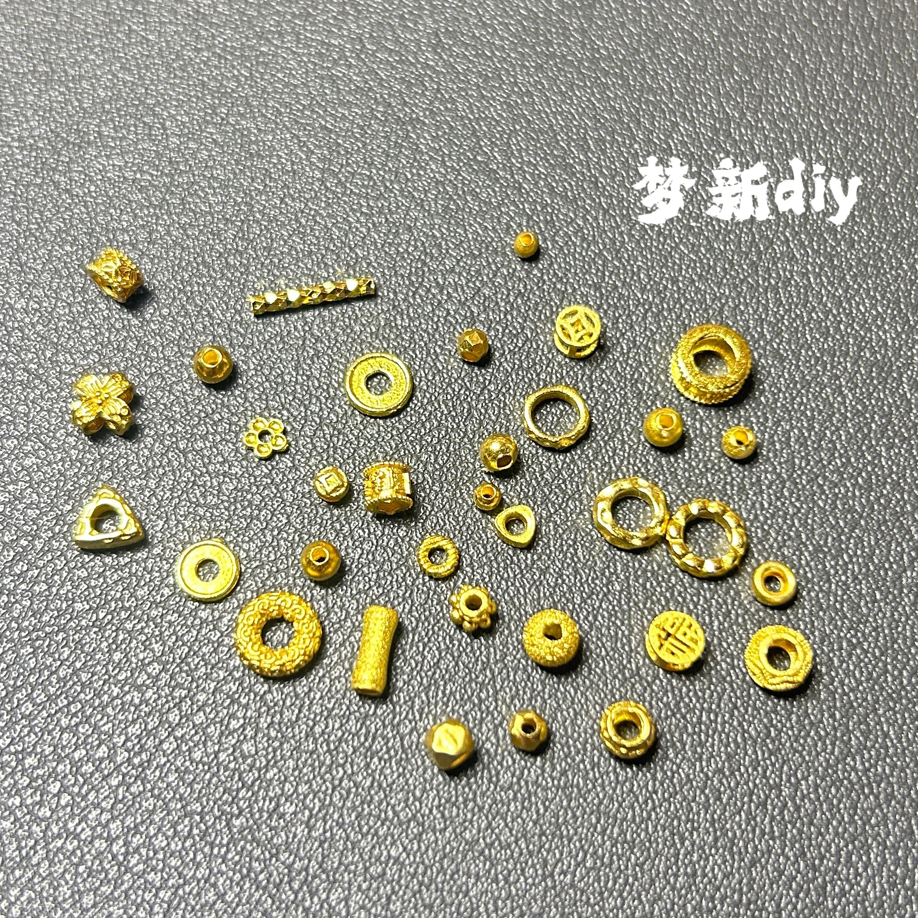925银银制品 银镀金diy配件隔珠、隔片、隔圈，小，注意尺寸