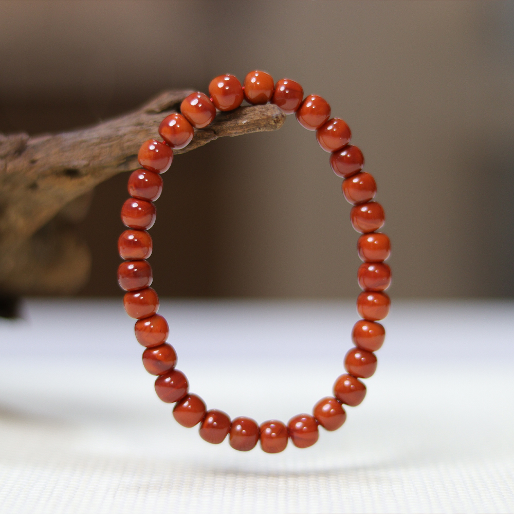 南红手串·火焰纹7mm+老型珠单圈·多样性发一·SNH2003