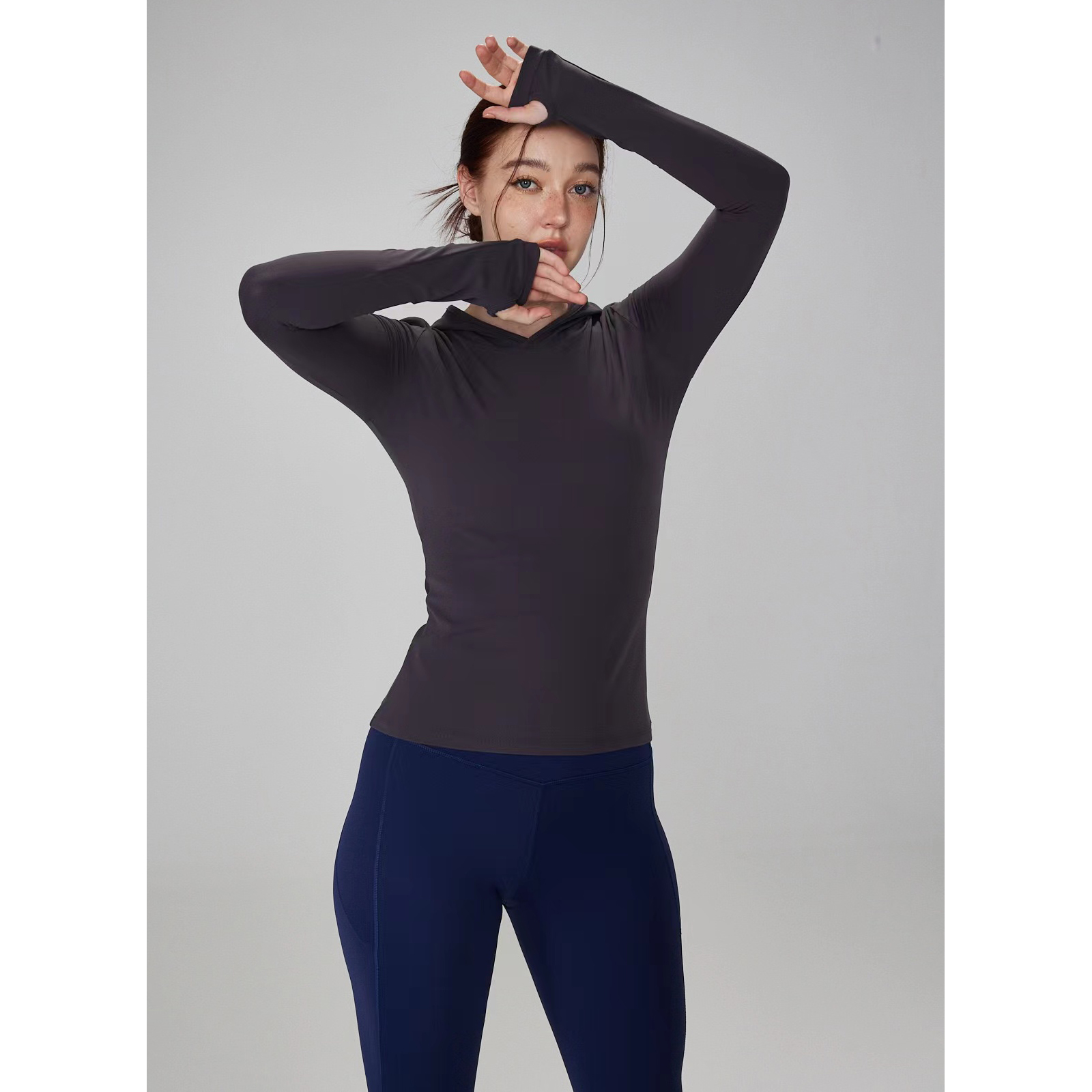 【HG裸感】MT4-2011连帽上衣瑜伽服运动紧身